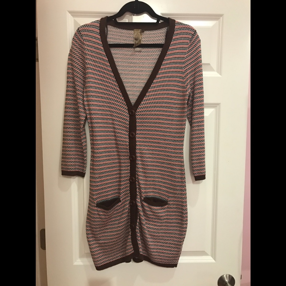 NWOT multicolor long cardigan